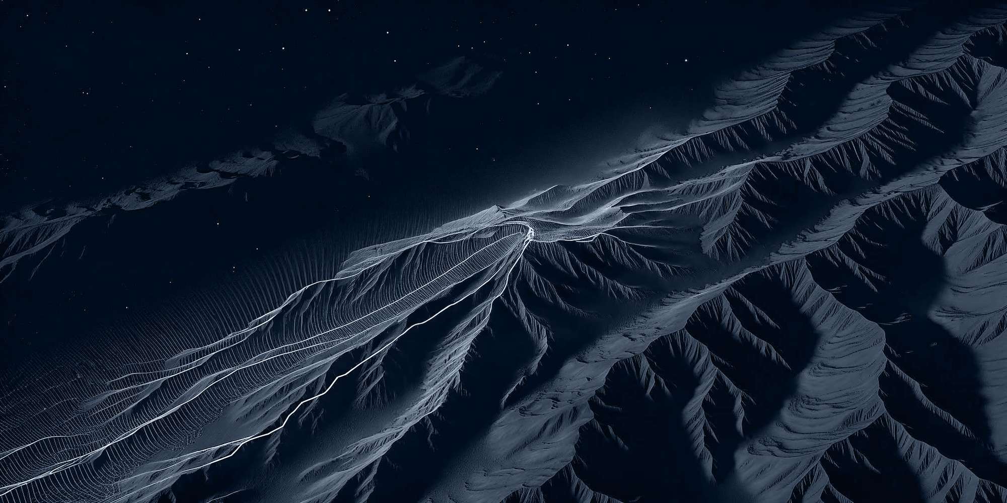 Signal rings over terrain