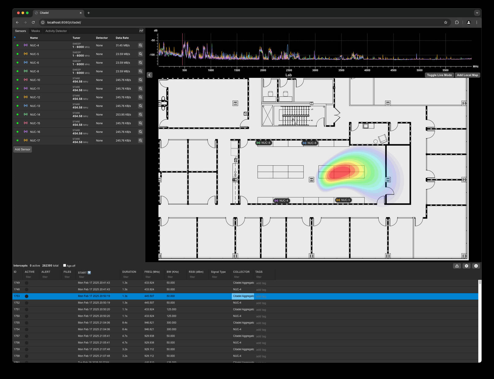 Indoor Localization Algorithm screen