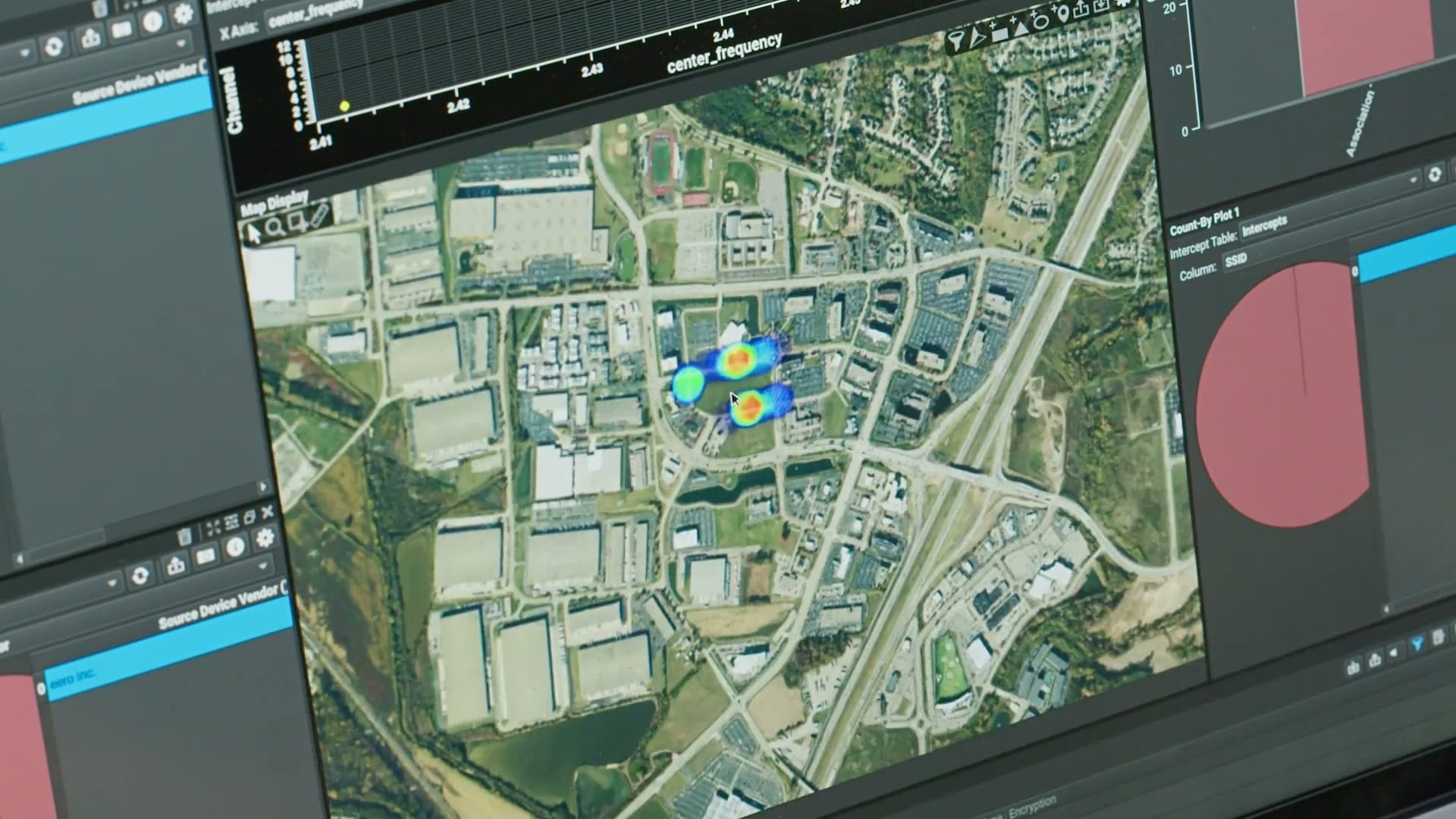 Sceptre RF geolocation heatmap in the field
